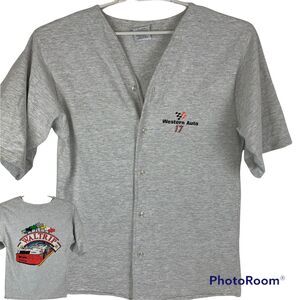Vintage Darrell Waltrip NASCAR T Shirt Mens Medium 17 Western Auto 90s USA Gray